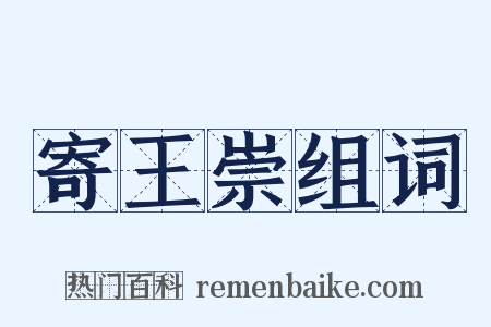 寄王崇组词是什么意思的图片